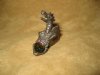 Vintage 80s Pewter Dragon Crystal Ball Figurine by SCM