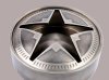 Vintage Marlboro Texas Lone Star Silver Brushed Heavy Stainless Steel Ashtray 2-piece collector's 