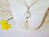 Waldman Electra Watch Pendant Necklace Vintage Swiss Watch Clock Mechanical Hand Wind Milk Glass Ex Long Chain Wind Up Lifetime Mainspring
