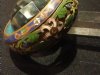 Antique Chinese Qing Dynasty? Cloisonne Bangle Bracelet 