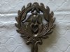 Vintage Virginia Metalcrafters Brass Eagle Heart Wreath Trivet T20, 5.75" Hot Pad