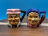 Old Lady Old Man Vintage Toby Jug Style Salt and Pepper Shakers
