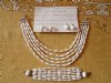VINTAGE 1950'S MILK GLASS & CRYSTAL NECKKLACE / BRACELET / EARRINGS
