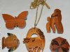 Vintage 1940's Carved Wood Animal Brooch Jewelry Lot Pendant Necklace Tramp Folk Hobo Art
