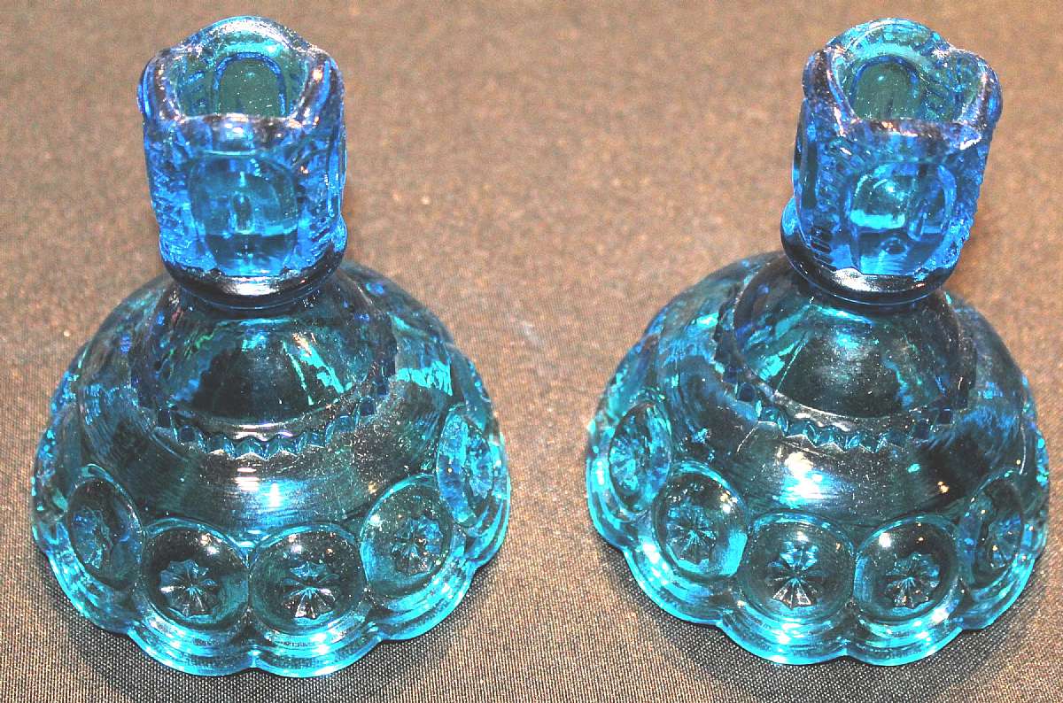 Up for sale are these pair of Smith Moon & Star Set Of Two Blue Candlestick Holders in great condition with no chips or cracks. They measure approx. 4 1/2 inches tall.  Shipping Excludes: Alaska/Hawaii, US Protectorates, APO/FPO, PO BoxShipping Prov