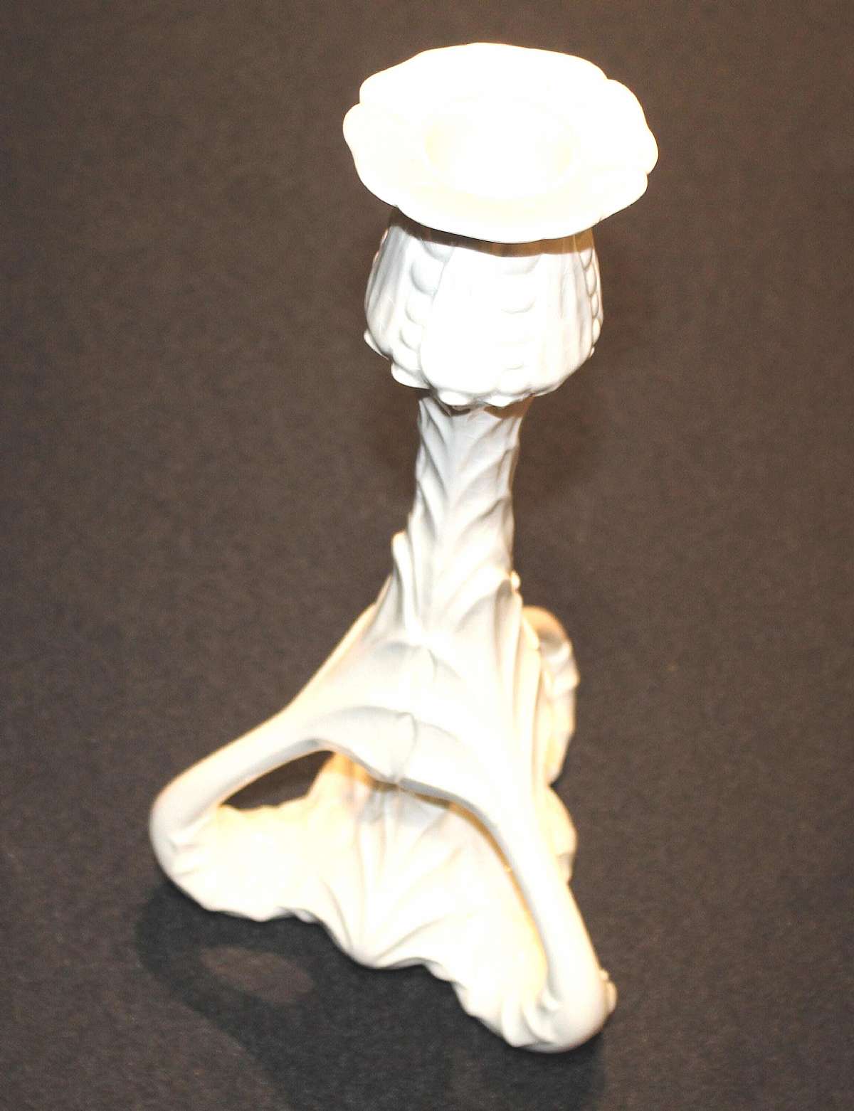 Up for sale is this Vintage Onnaing Made In France Tall Candlestick Holder in great condition with no chips or cracks. Measures approx. 10 1/4 inches tall & 5 inches wide at its widest part on the base. Shipping Excludes: Alaska/Hawaii, US Protectora