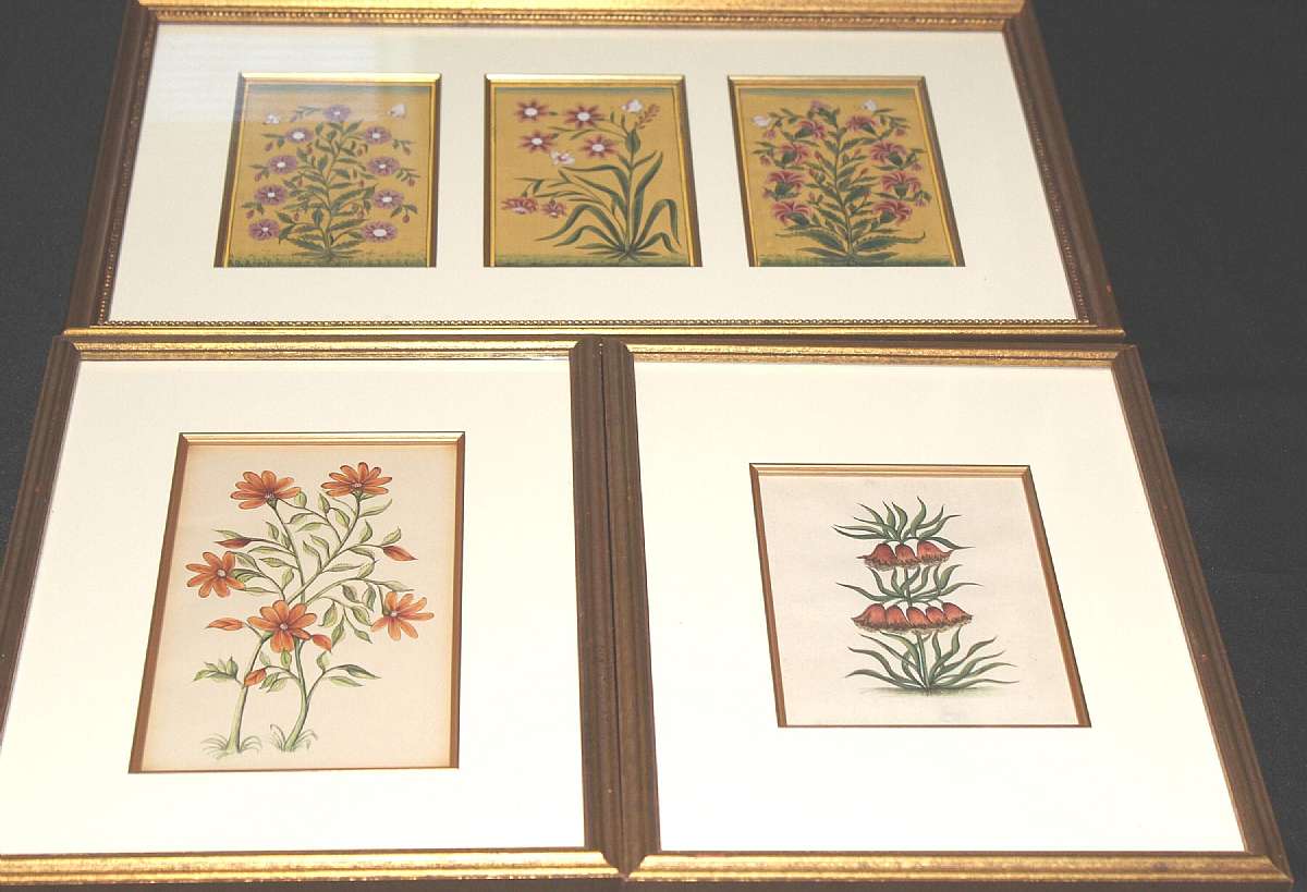Up for sale are these Beautiful Floral Set Of Three Glass Framed Pictures. Two frames measure approx. 13 1/2" by 10 1/4" and one measures approx. 20"L by 12"W. They were professionally framed using TruGuard  UV Protection.Shipping Exc