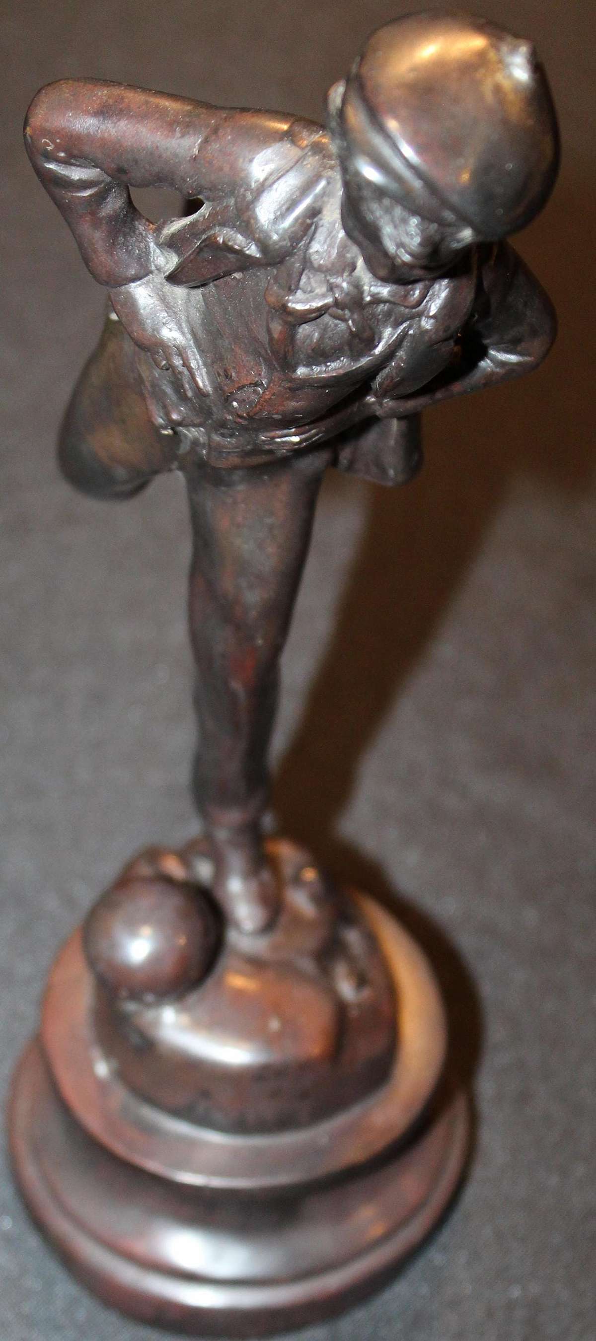 Up for sale is this Vintage Maitland Smith Bronze Of Boy Kicking Ball. Measures approx.11 1/2"T  Shipping Excludes: Alaska/Hawaii, US Protectorates, APO/FPO, PO BoxShipping Provided to the Unitedd States Only.
