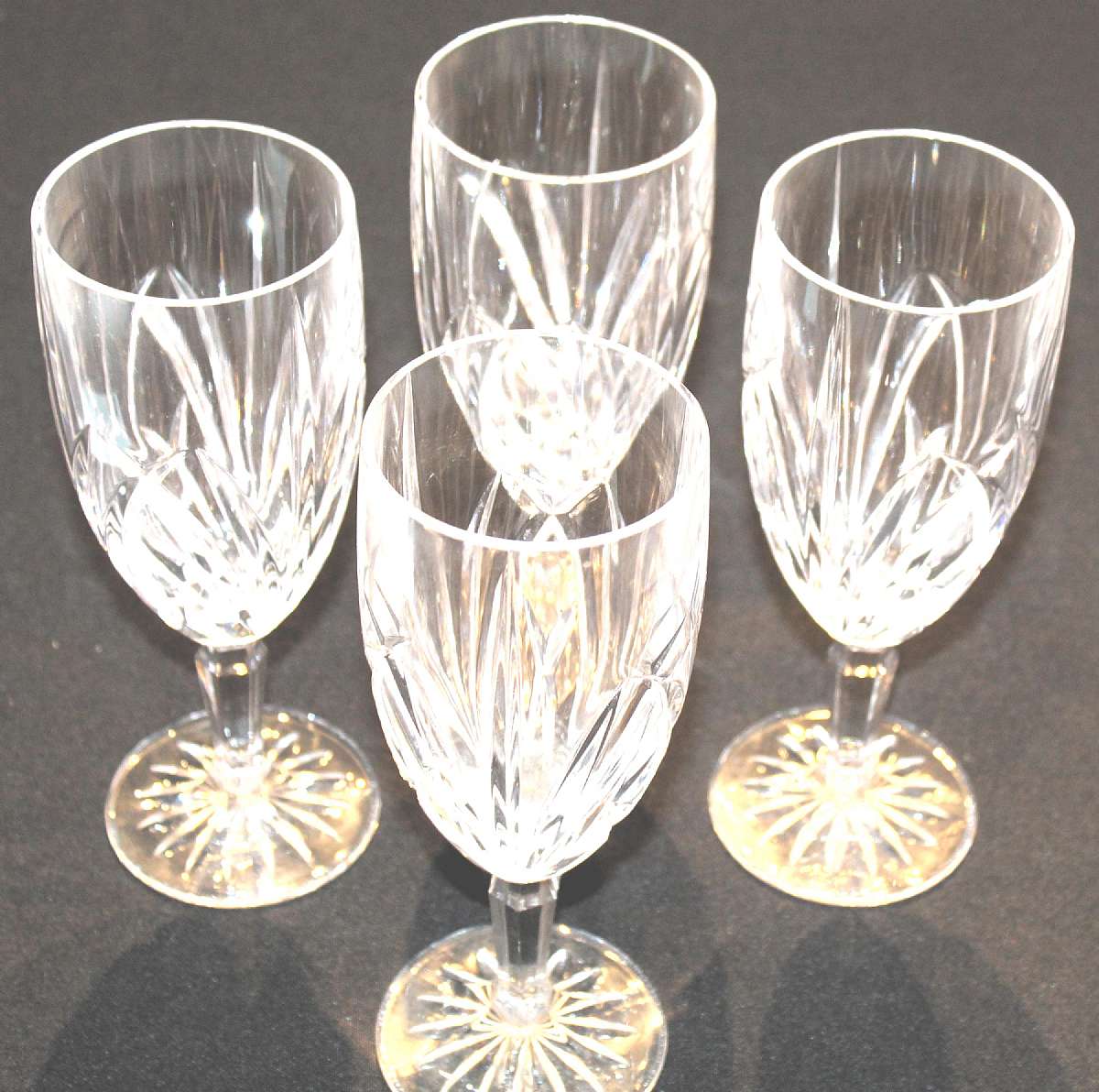 Up for sale are these Waterford Brookside Set Of Four Iced Tea Glasses in excellent condition with no chips or cracks. They measure approx. 8 1/2" Tall by 3"W.   Shipping Excludes: Alaska/Hawaii, US Protectorates, APO/FPO, PO BoxShipping Provi