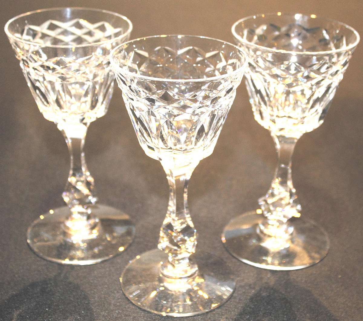 Up for sale are these Tiffin Bristol Set Of Three Liquor Cocktail Glasses in excellent condition with no chips or cracks. They measure approx. 5 7/8"T by 2 7/8"W. Shipping Excludes: Alaska/Hawaii, US Protectorates, APO/FPO, PO BoxShipping Prov