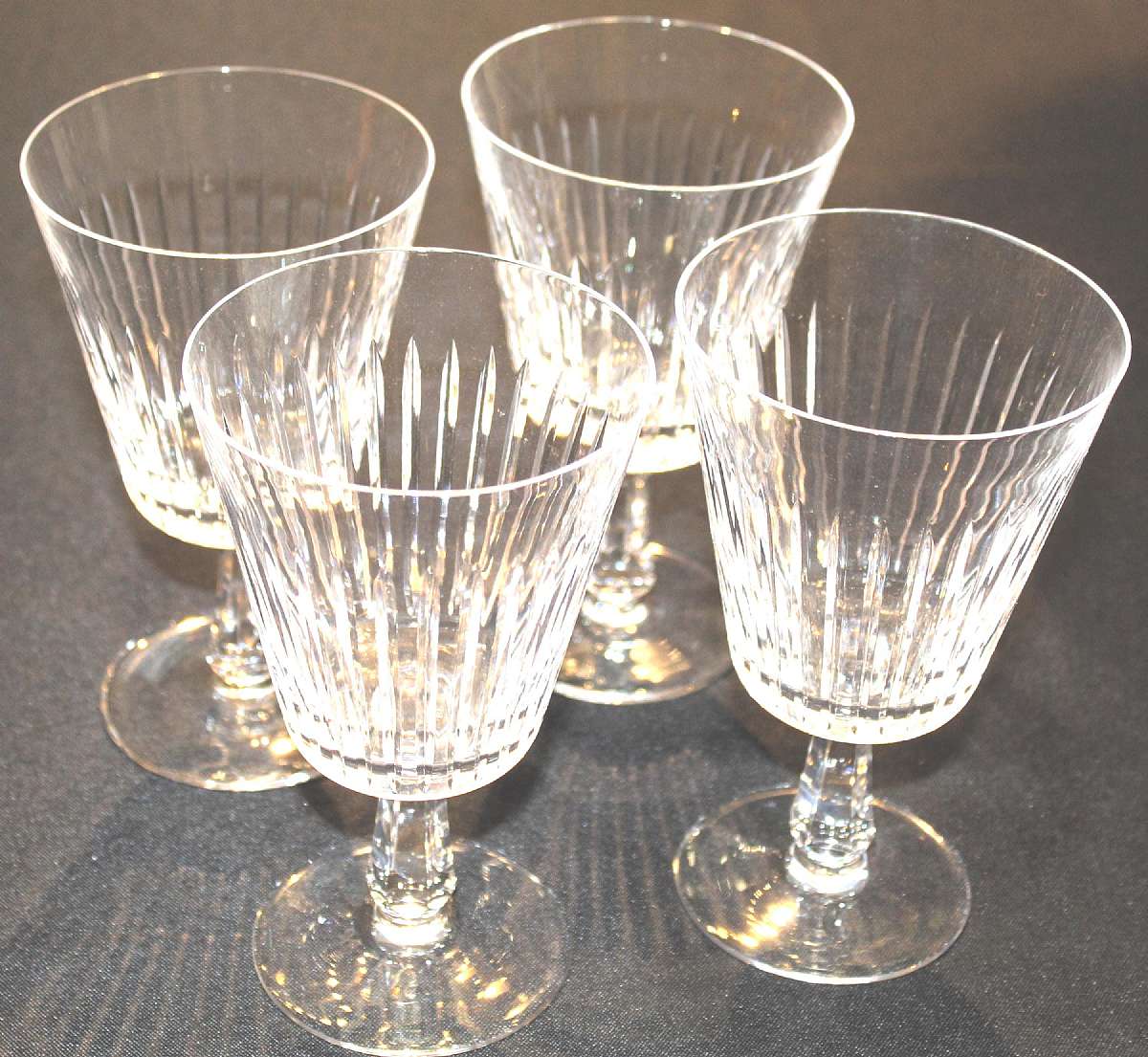 Up for sale are these rare hard to find Royal Leerdam Royalty Set of Four Crystal Water Glasses in excellent condition with no chips or cracks. They measure approx. 6 1/4"T by 3 5/8"W. From the Netherlands this pattern is from circa 1962.  Ship