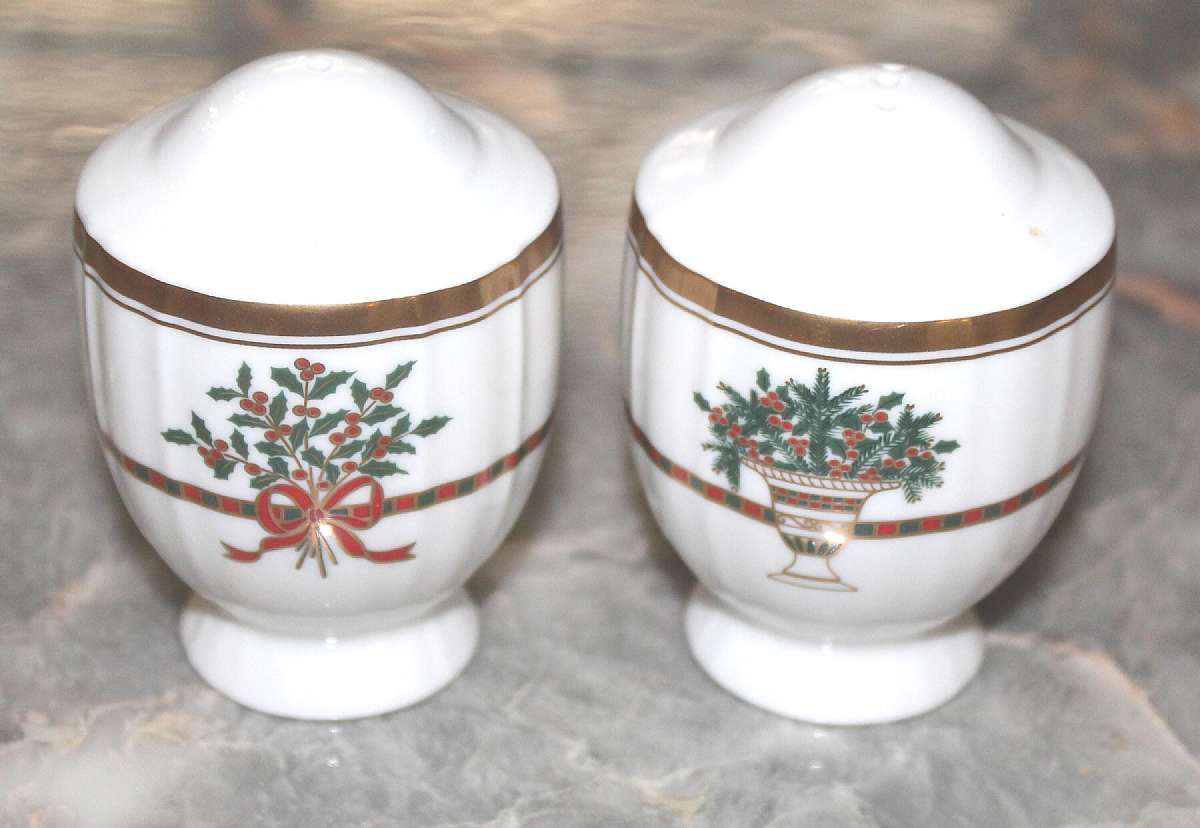 Up for sale are these Mikasa Christmas Garden Salt & Pepper Shakers in excellent condition with no chips or cracks.  Shipping Excludes: Alaska/Hawaii, US Protectorates, APO/FPO, PO BoxShipping Provided to the United States Only.