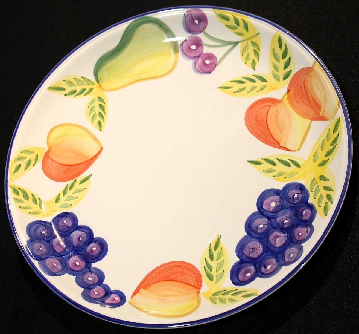 Up for sale is this Artists Touch Orchard Jubilee Heritage Platter Bowl in excellent condition with no chips or cracks. The platter measures approx. 12 1/4 inches wideShipping Excludes: Alaska/Hawaii, US Protectorates, APO/FPO, PO BoxShipping Provided t