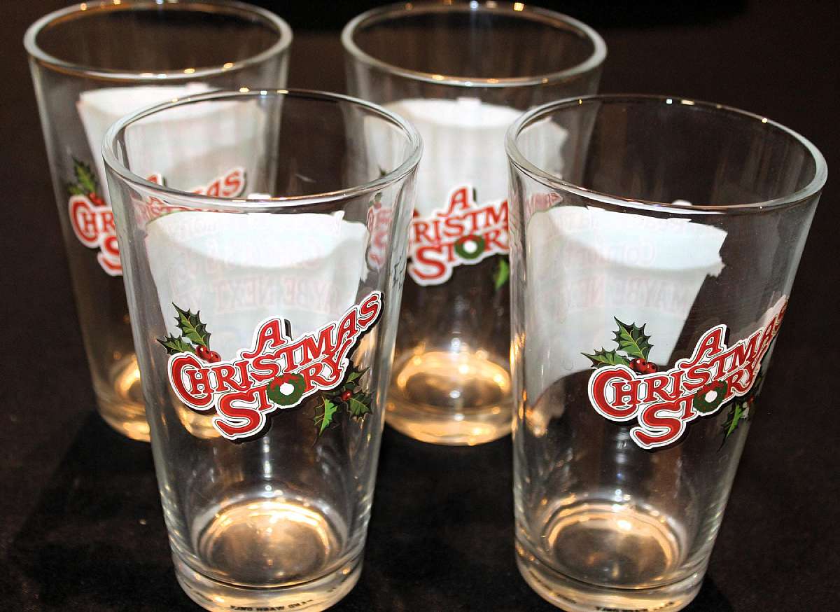 Up for sale are these Vintage Christmas Story Set Of Four Pint Glasses. In great condition with no chips or cracks. They measure approx. 5 3/4 inches tall and 3 1/2  inches wide. Shipping Excludes: Alaska/Hawaii, US Protectorates, APO/FPO, PO BoxShippin