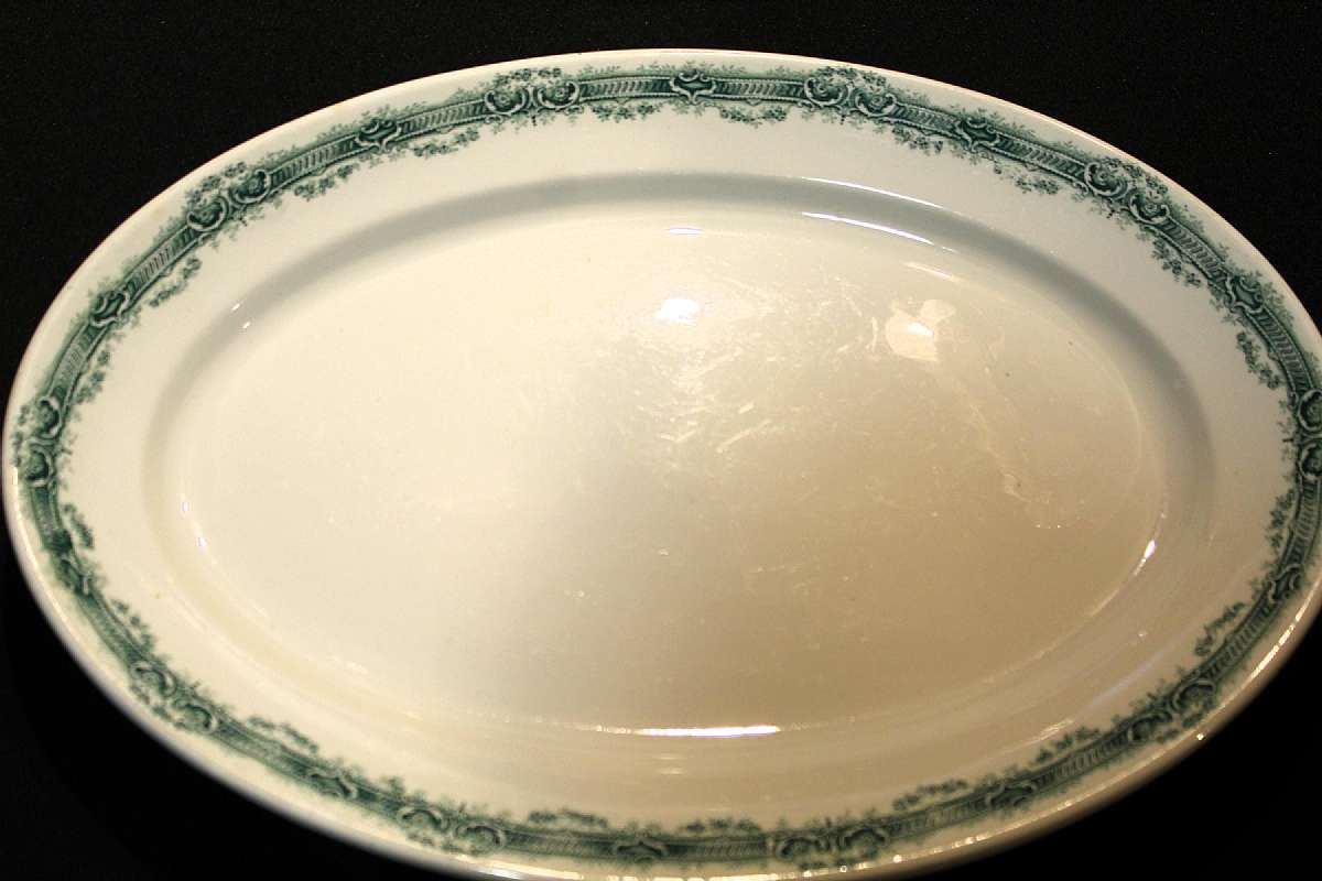 Up for sale is this Rare Antique John Maddock & Sons Coronation Large Platter in Great condition with no chips or cracks. True antique. Some utensil marks from use. Measures approx. 18 1/2" L by 13"W. Shipping Excludes: Alaska/Hawaii, US Pr