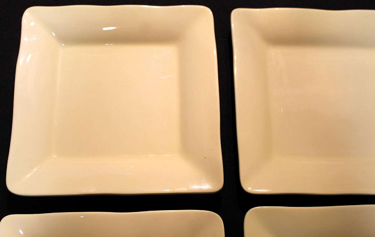 Up for sale are these Mikasa Brava Cream Set Of Four Dinner Plates in excellent condition with no chips or cracks. The Dinner Plates Measures 10 1/2"W  Shipping Excludes: Alaska/Hawaii, US Protectorates, APO/FPO, PO BoxShipping Provided to the Unit