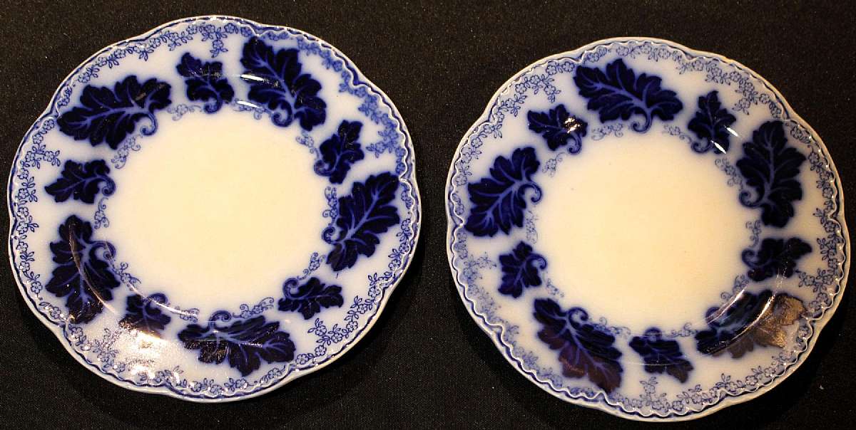 Up for sale are these Antique Johnson Brothers Normandy Flow Blue Set Of Two Plates. They measure approx. 7"W. There are no chips. There is crazing.  Shipping Excludes: Alaska/Hawaii, US Protectorates, APO/FPO, PO BoxShipping Provided to the United