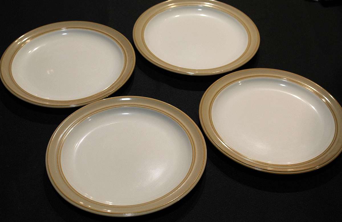 Up for sale are these Dansk Sirocco Khaki Set Of Four Dinner Plates in great condition with no chips or cracks. They measure approx. 11"W.   Shipping Excludes: Alaska/Hawaii, US Protectorates, APO/FPO, PO BoxShipping Provided to the United States O
