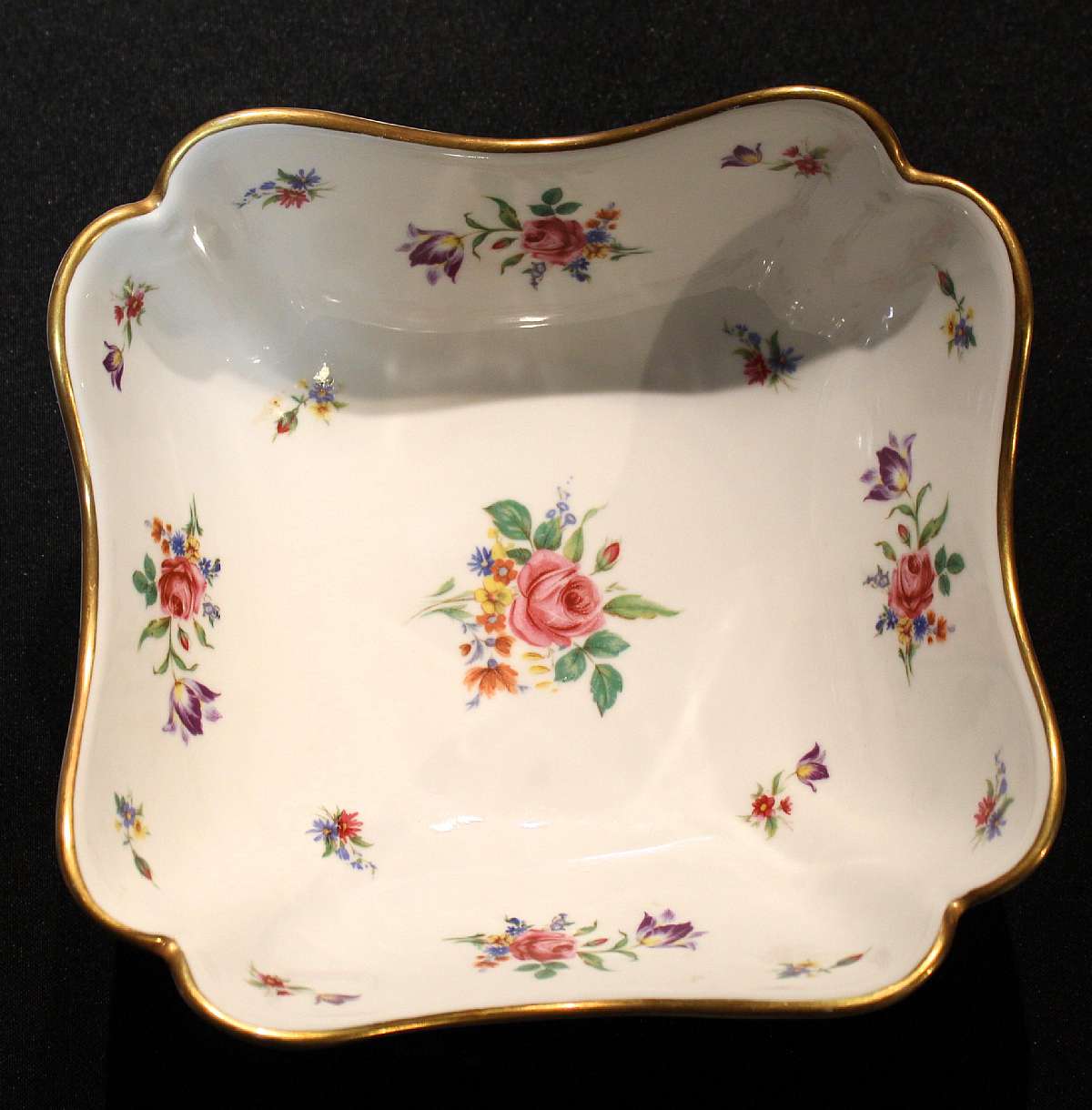 Up for sale is this Winterling Bavaria Dresden Serving Bowl in excellent condition with no chips or cracks. The bowl measures approx. 8 1/8"W by 3 1/2"T.  Shipping Excludes: Alaska/Hawaii, US Protectorates, APO/FPO, PO BoxShipping Provided to
