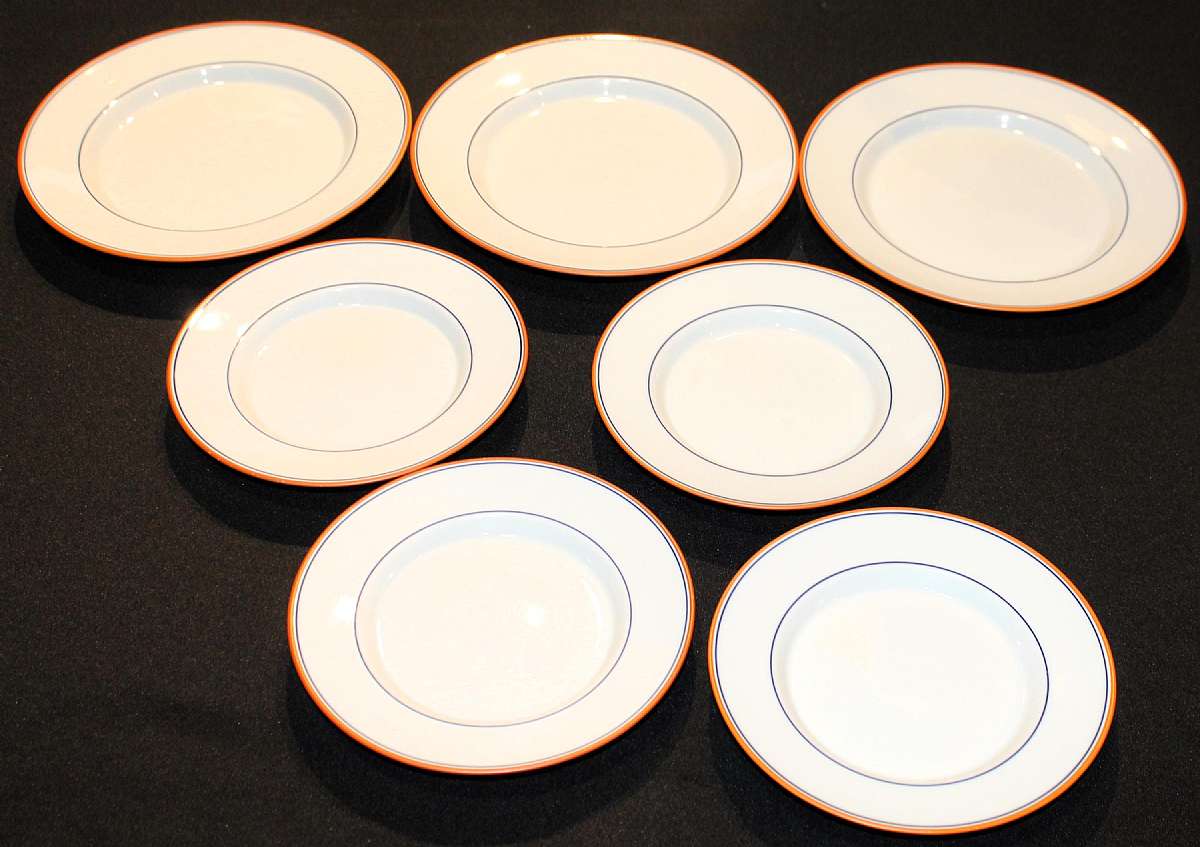 Up for sale are these Dansk Cafe Normandy Set Of Four 4 Bread Plates & Three Salad Plates in great condition with no chips or cracks. Some utensil marks from use. The Bread Plates measure approx. 7 1/8"W and the Salad Plates 8 7/8"W.  Please