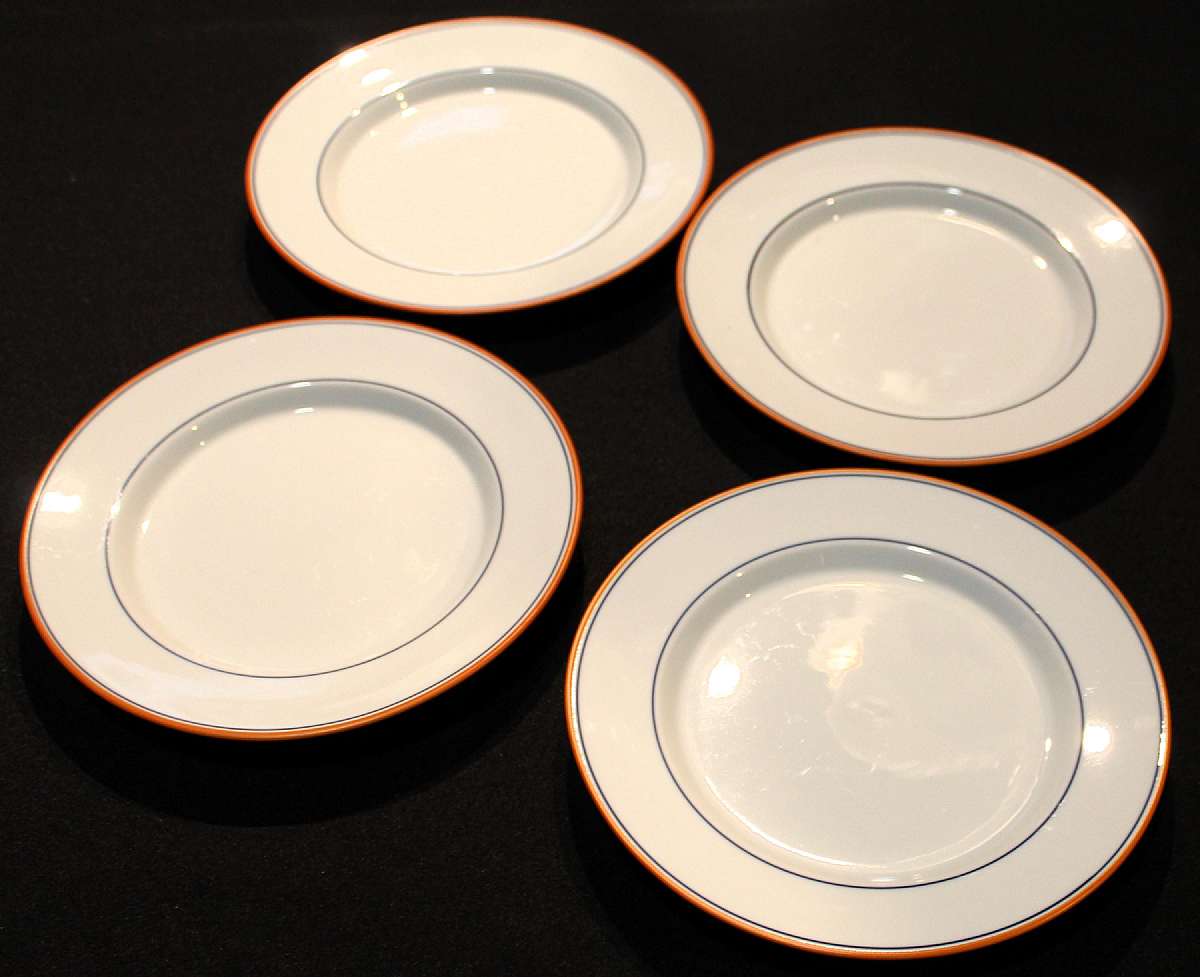 Up for sale are these Dansk Cafe Normandy Set Of Four Salad Plates in great condition with no chips or cracks. Some utensil marks from use. The Salad Plates Measure approx. 8 7/8"W.  Please see my other sales for more of this pattern.Shipping Exclud