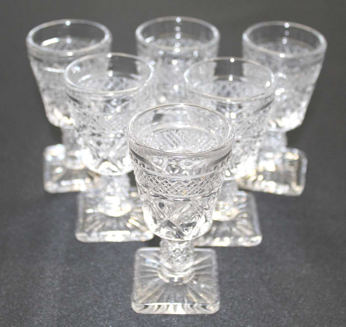 Up for sale are these Imperial Cape Cod Set Of Six Cordial Glasses in excellent condition with no chips or cracks. Thy measure approx. 3 3/4"T by 1 7/8"W. 1932-84Shipping Excludes: Alaska/Hawaii, US Protectorates, APO/FPO, PO BoxShipping Provi