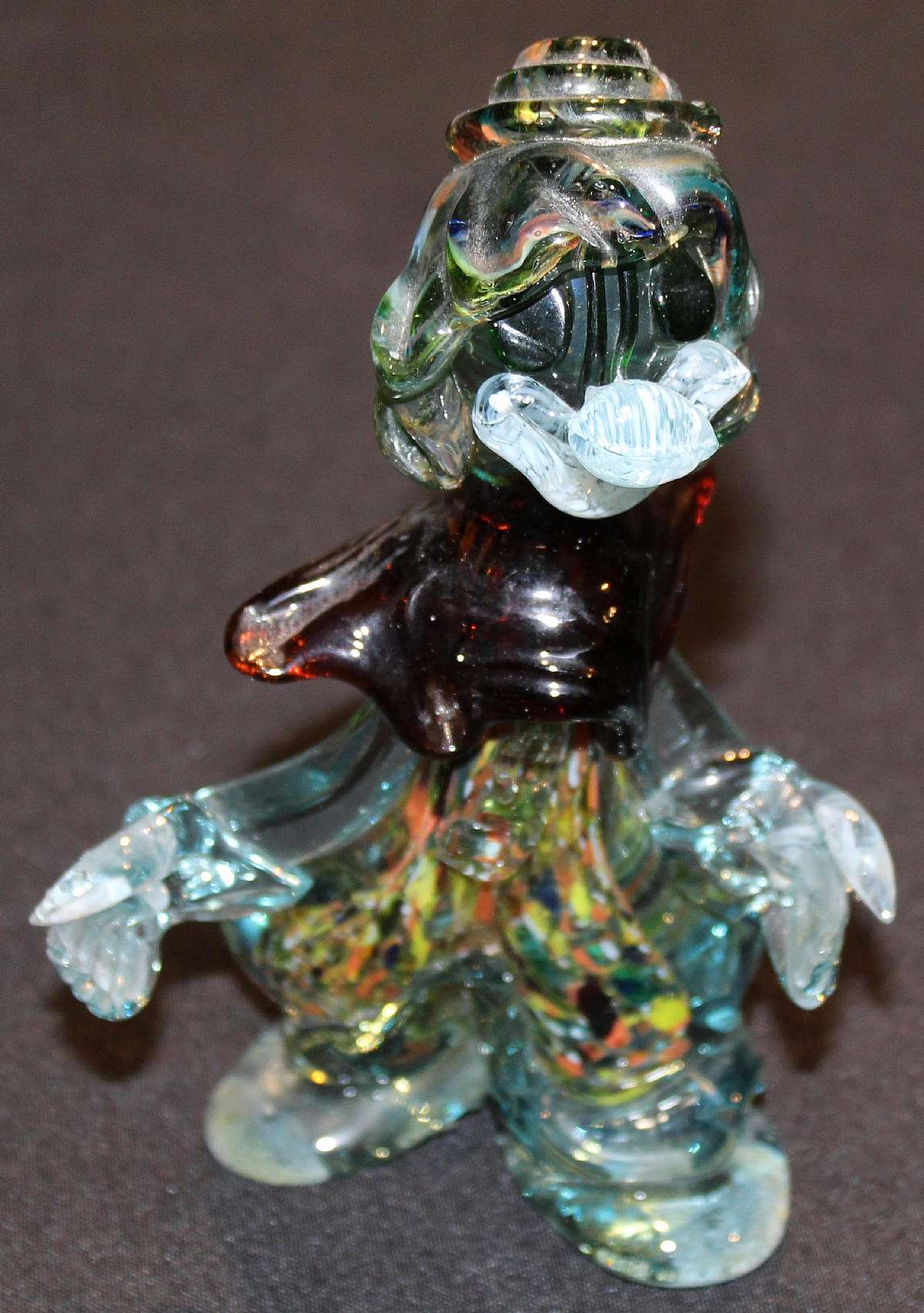Up for sale is this Vintage Small Murano Clown in great condition. It measures approx. 7"T by 4 1/2"W at its widest point. Shipping Excludes: Alaska/Hawaii, US Protectorates, APO/FPO, PO BoxShipping Provided to the United States Only.