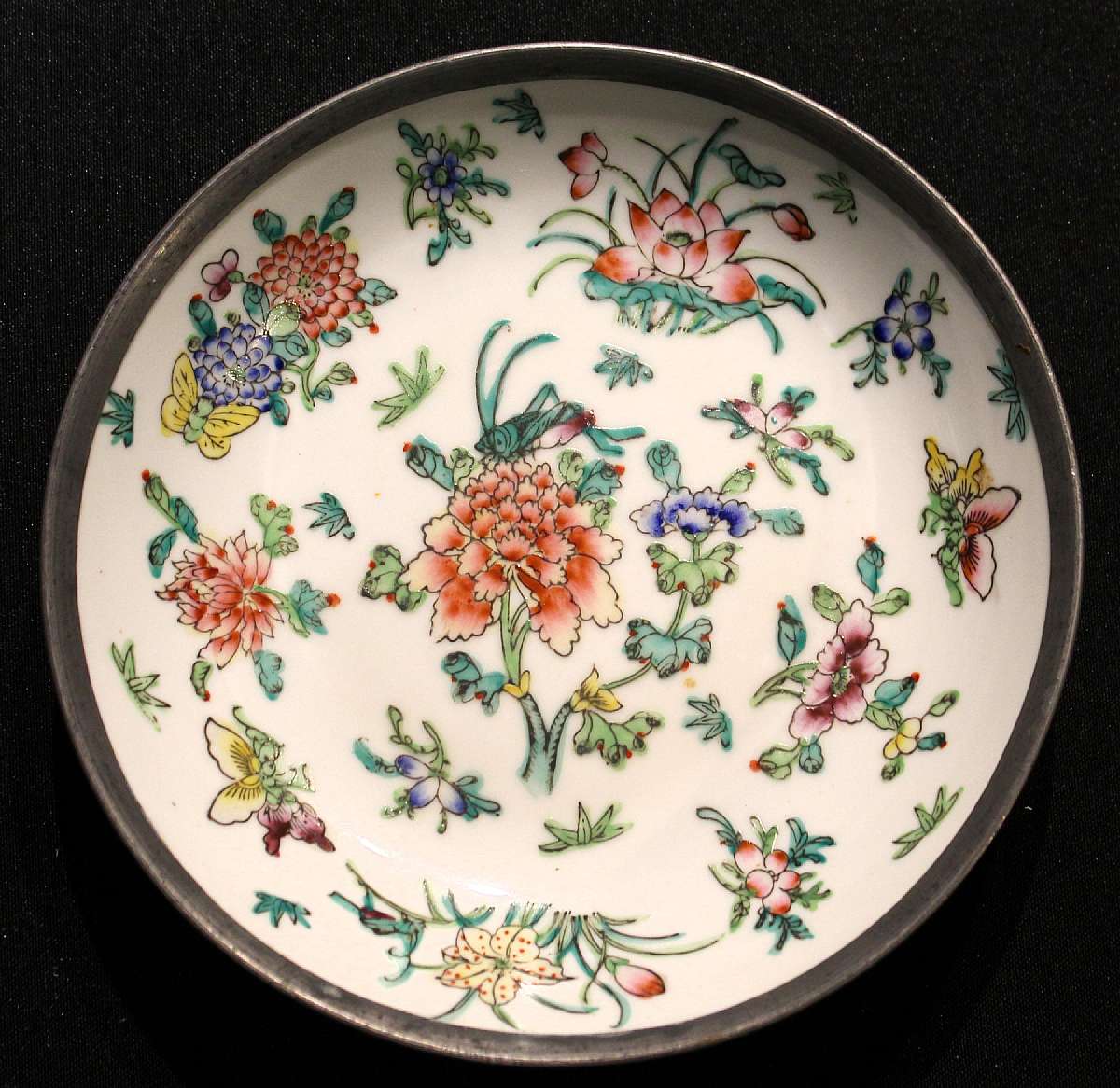 Up for sale is this Lord & Taylor Japanese Porcelain Ware Decorative Bowl. Base is metal. Measures approx. 7 3/4"W by 1 3/4"D.  Shipping Excludes: Alaska/Hawaii, US Protectorates, APO/FPO, PO BoxShipping Provided to the United States Only.