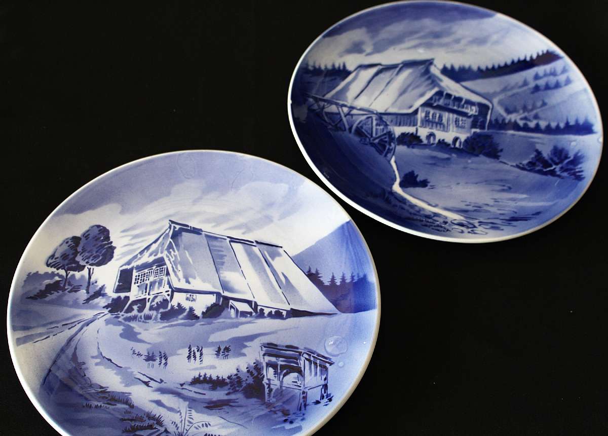 Up for sale are these Hornberg Baden Set Of Two Large Charger Plates. One does have a chip pictured. They measure approx. 13 1/8"W. Shipping Excludes: Alaska/Hawaii, US Protectorates, APO/FPO, PO BoxShipping Provided to the United States Only.