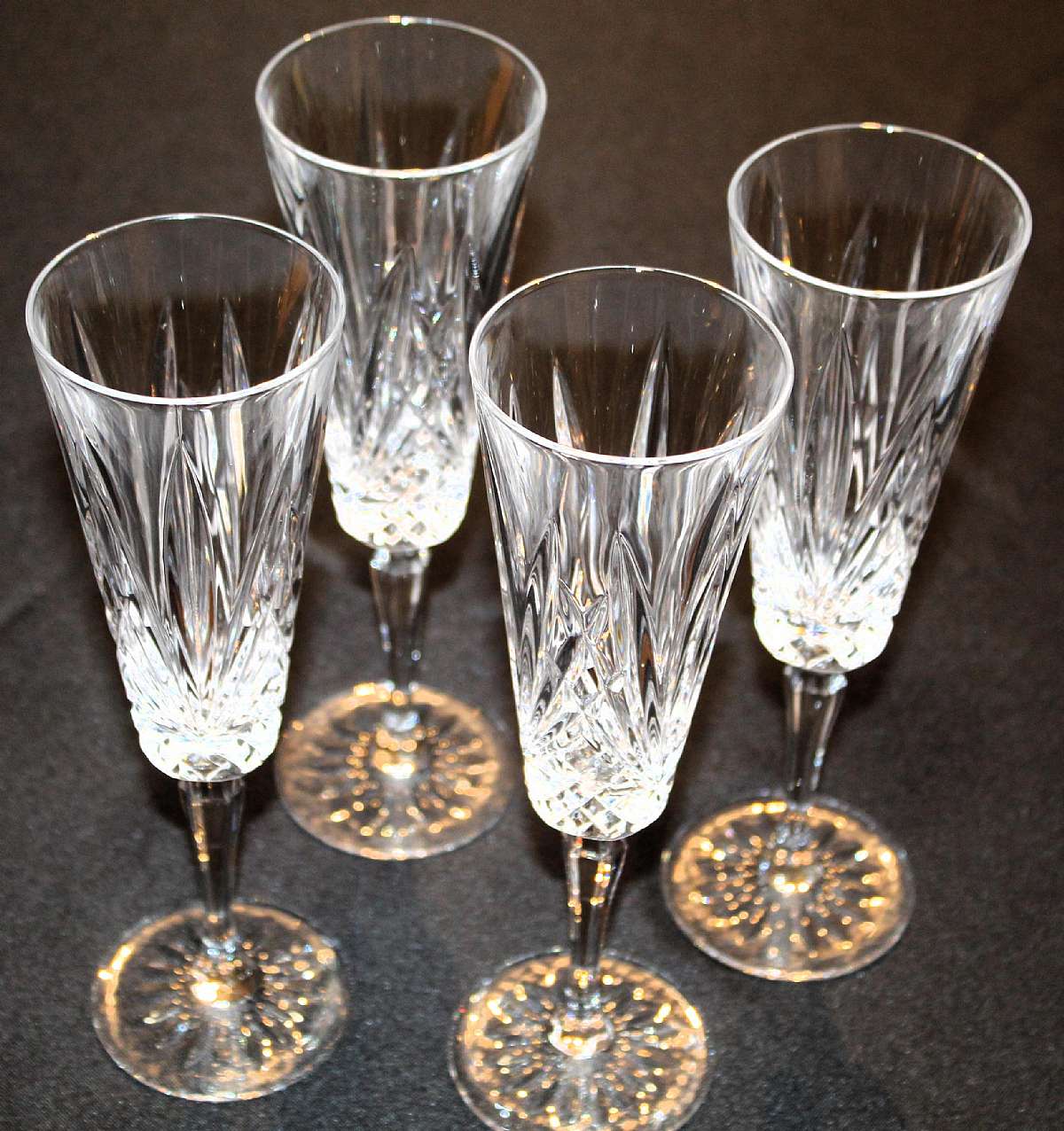 Up for sale are these Vintage Cristal Dâ€™Arques Durand Venice Set Of Four Champagne Glasses Stemware in excellent condition with no chips or cracks. They measure approx. 8 1/2"Tall by 2 3/4"W. Shipping Excludes: Alaska/Hawaii,