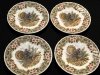Vintage Queens Thanksgiving Salad Plates, Set of 4, 8 Inch