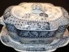 Antique Copeland & Sons Blue And White Covered Tureen And Underplate